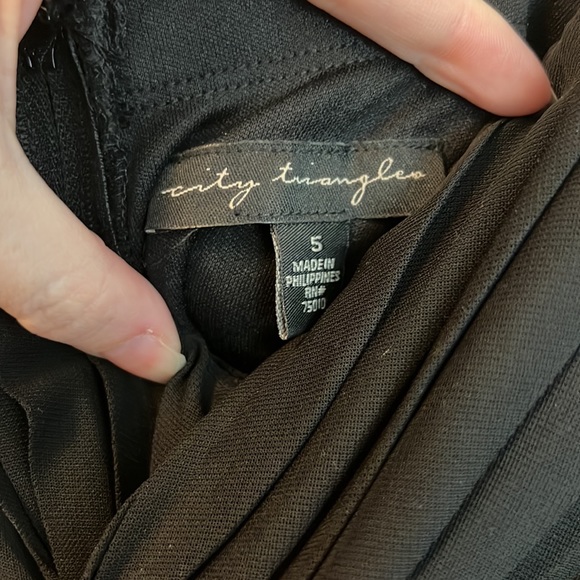 Black formal dress worn once as a bridesmaid for wedding. Size 5 City Triangles - Picture 3 of 3